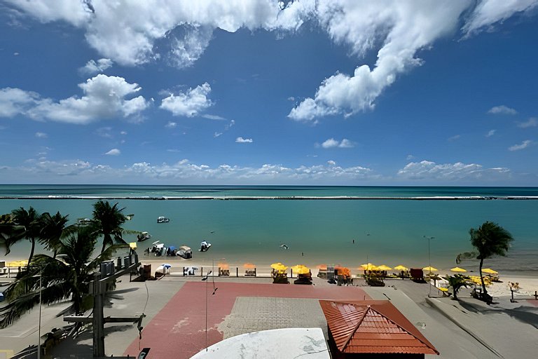Cobertura beira mar piscina privativa, 5 quartos, ar condici