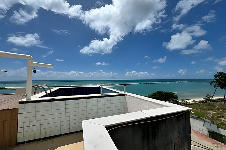 Cobertura beira mar piscina privativa, 5 quartos, ar condici