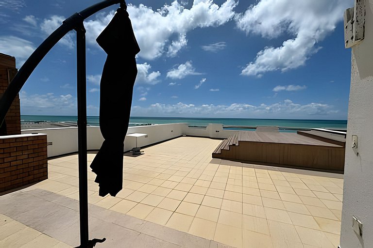 Cobertura beira mar piscina privativa, 5 quartos, ar condici