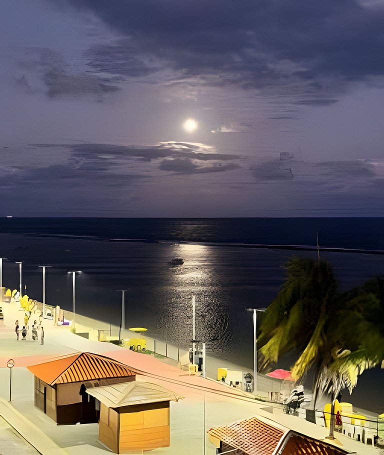 Cobertura beira mar piscina privativa, 5 quartos, ar condici