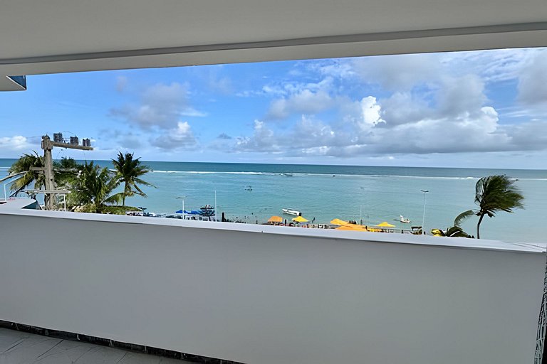 Cobertura beira mar piscina privativa, 5 quartos, ar condici