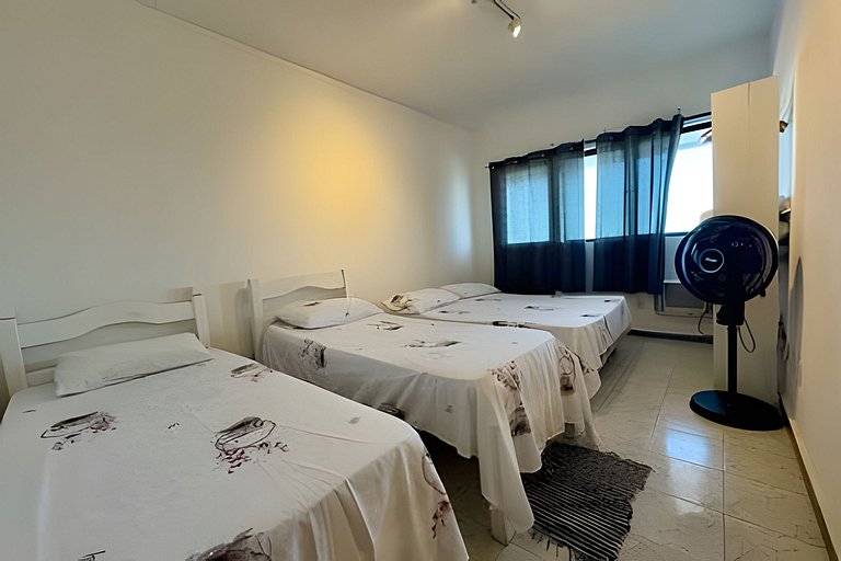 Cobertura beira mar piscina privativa, 5 quartos, ar condici