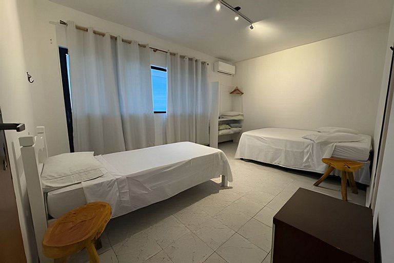 Cobertura beira mar piscina privativa, 5 quartos, ar condici