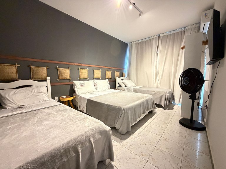 Cobertura beira mar piscina privativa, 5 quartos, ar condici
