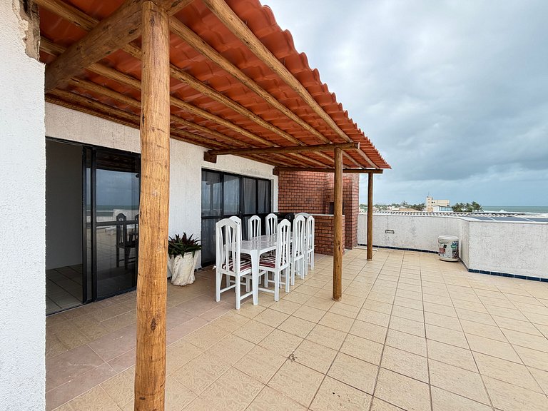 Cobertura beira mar piscina privativa, 5 quartos, ar condici