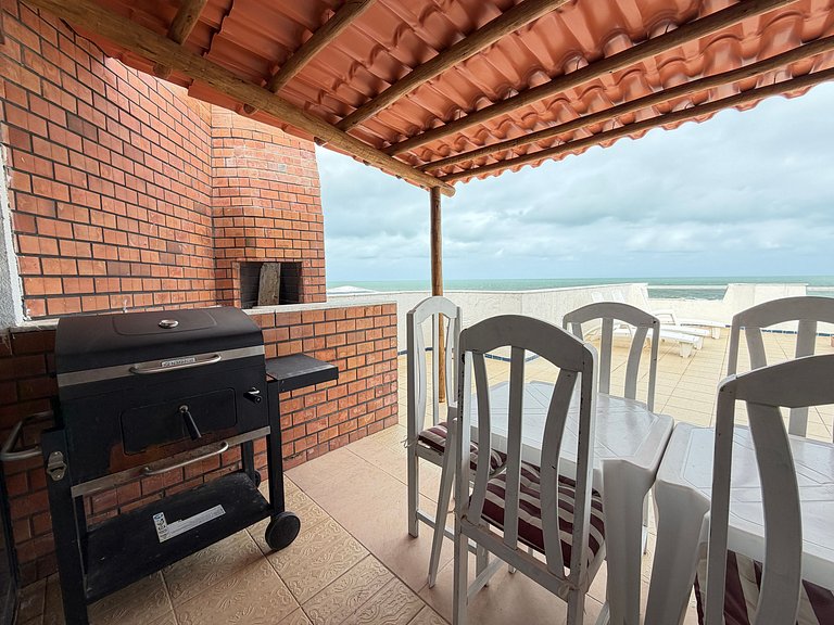 Cobertura beira mar piscina privativa, 5 quartos, ar condici