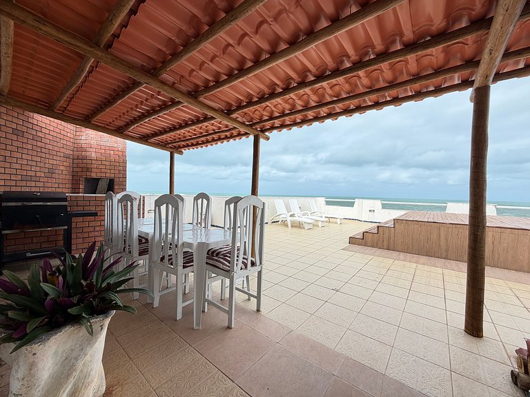Cobertura beira mar piscina privativa, 5 quartos, ar condici