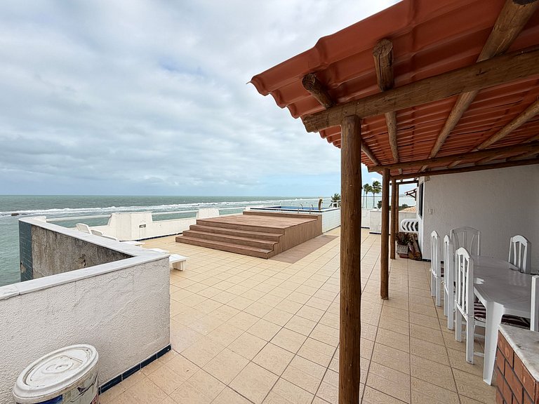 Cobertura beira mar piscina privativa, 5 quartos, ar condici